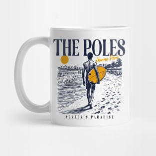 Vintage Surfing The Poles Hanna Park, Florida // Retro Surfer Sketch // Surfer's Paradise Mug